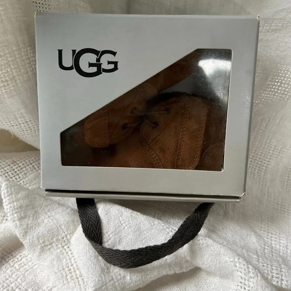 UGG Baby Neumel Chestnut Suede Boots Brown New in Box Size 2/3 6-12 Months